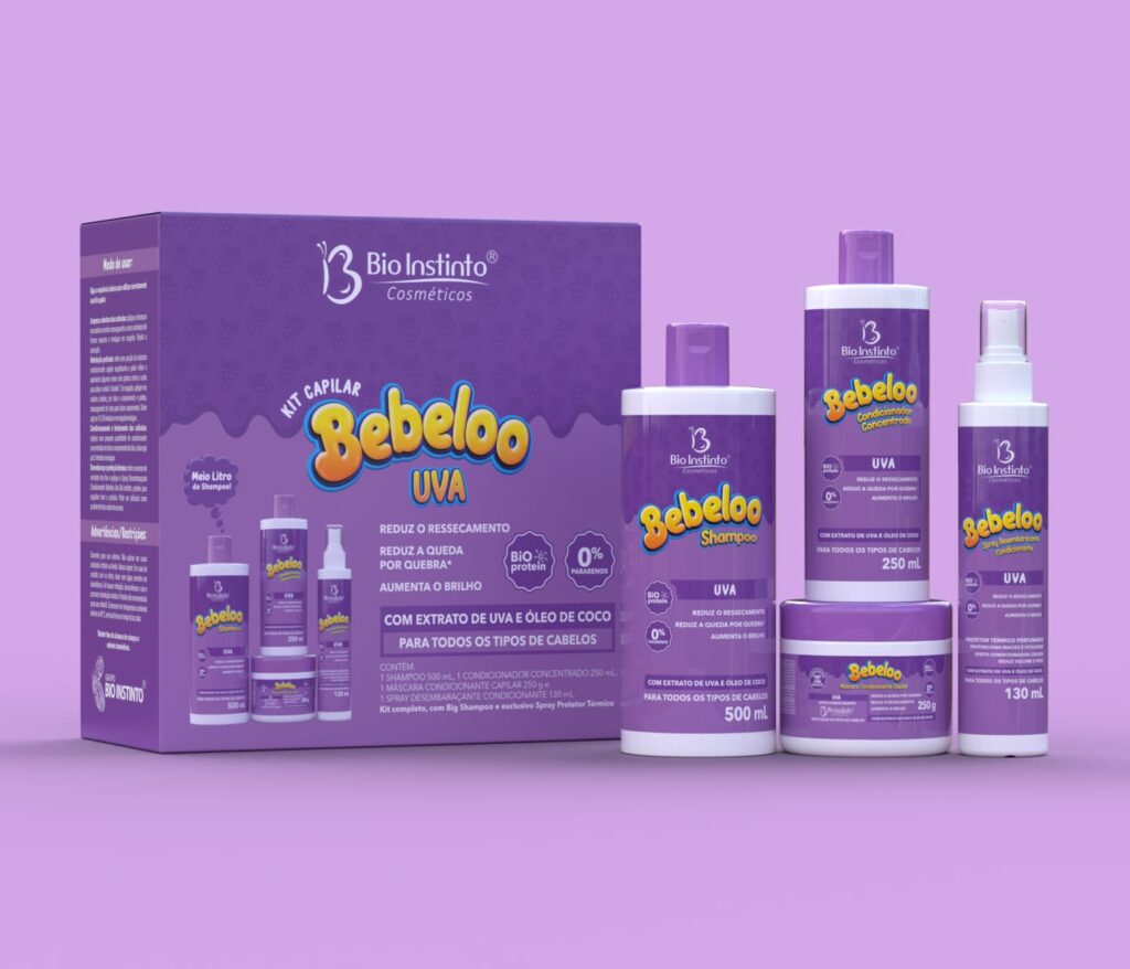 Kit Capilar 4 Itens Bebeloo Uva Bio Instinto Cosméticos Bio